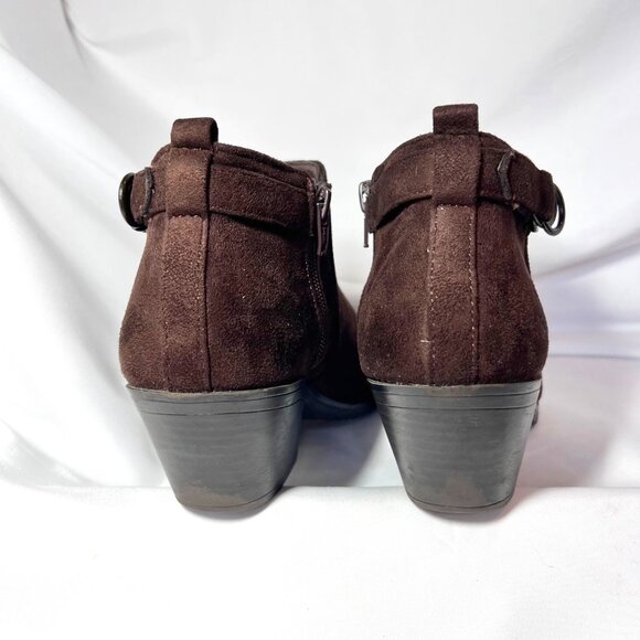 Life Sride Soft System-Women's Brown Cowgirl/Western Ankle Boots-Size 8 1/2-Com - Picture 12 of 16